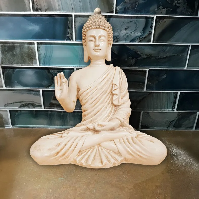 Peaceful Meditating Resin Buddha Idol media 4