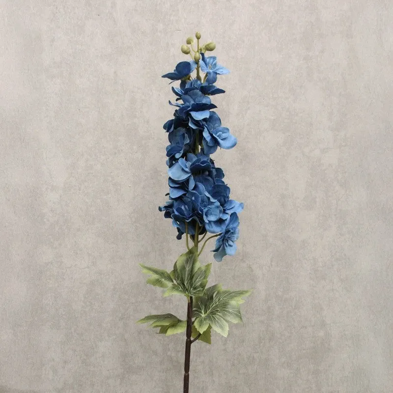 Real Look Artificial Delphinium Flower Stick (Blue) - Set of Three media 4