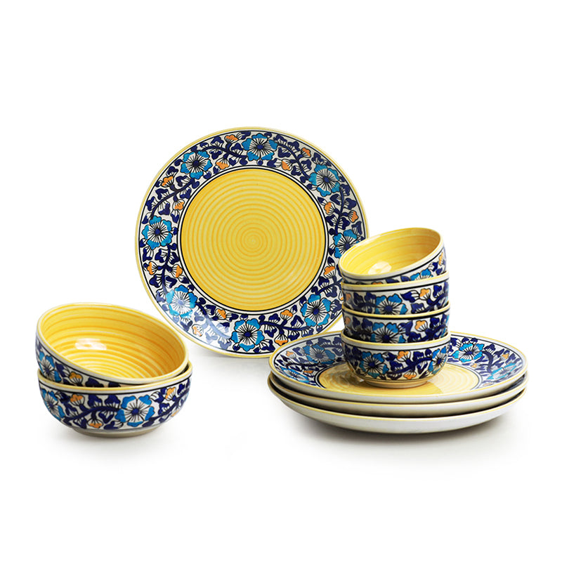 Indigo Garden Ceramic Dinner Set - 10 Piece Set media 3