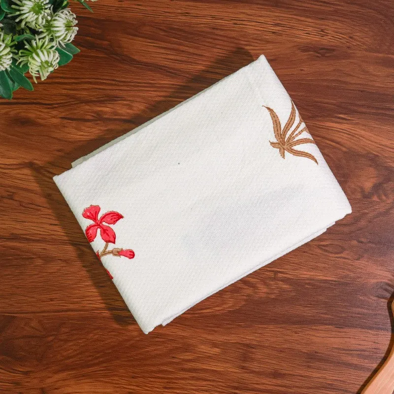 Tropical Bloom Cotton BathTowel - Brown & White media 5