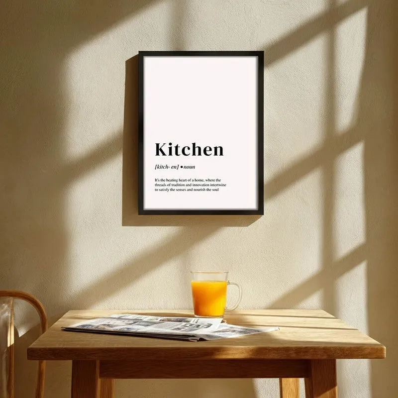 MinimalKitchen Archival Canvas Wall Art - Black media 1