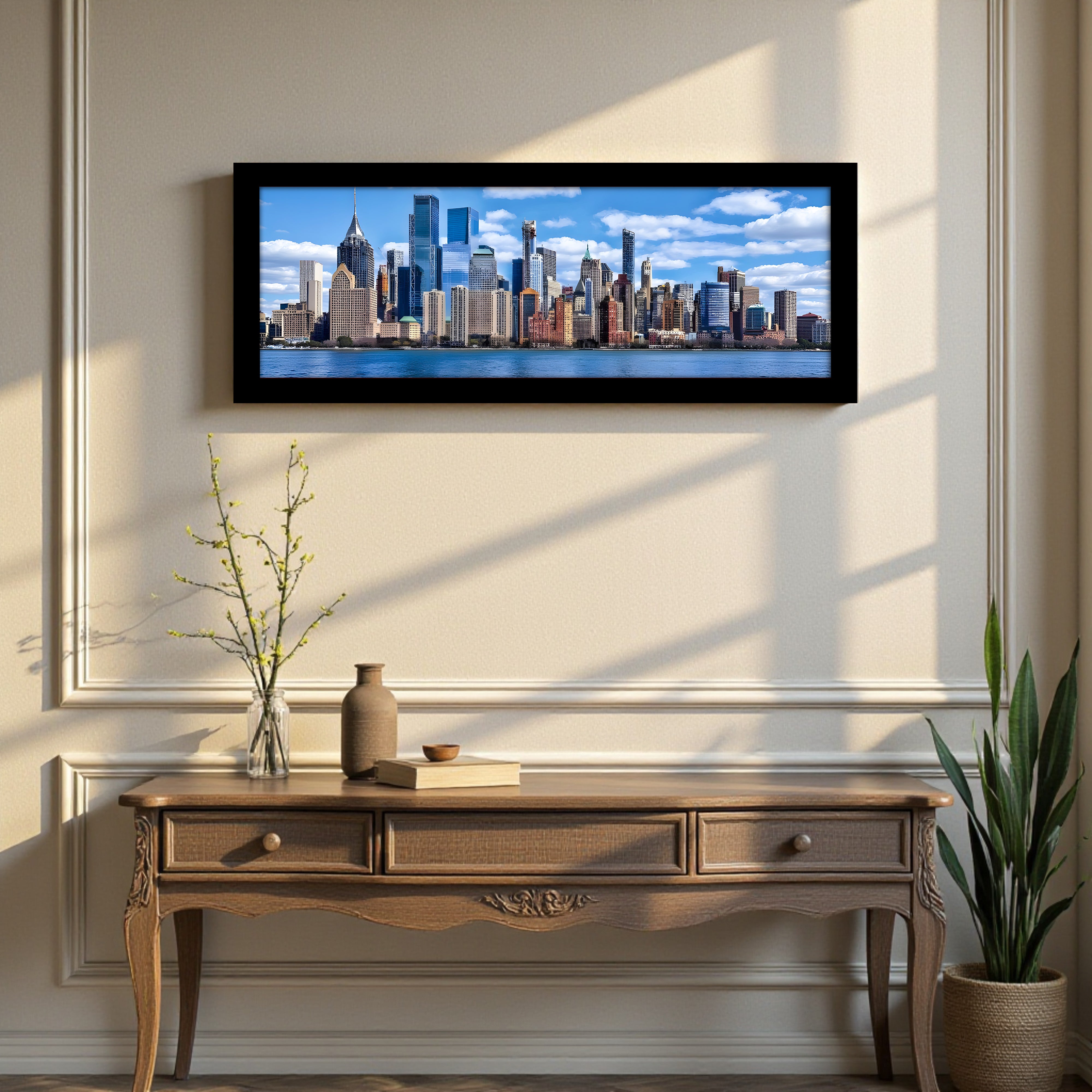 Horizen Modern Urban Landscape Paper Wall Painting