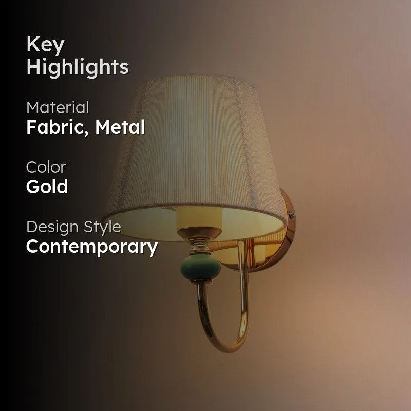 Keegan Fabric & Metal Wall Lamp media 2