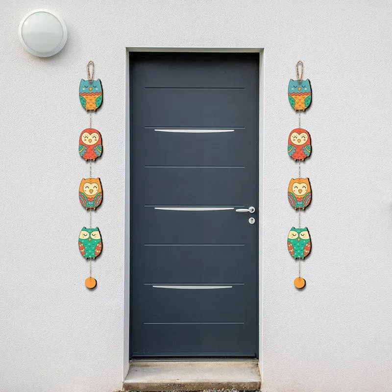 Hoots And Feathers MDF Wall Hanging - Set Of Two media 1