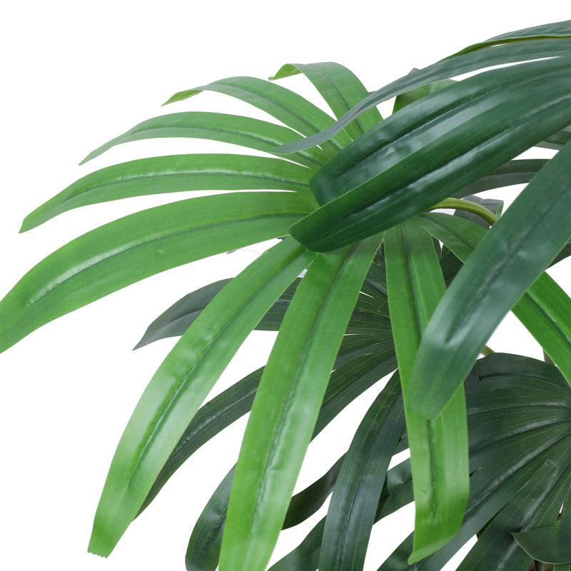 Faux Realistic Areca Tree With Black Plastic Pot - 3.9 Feet media 4
