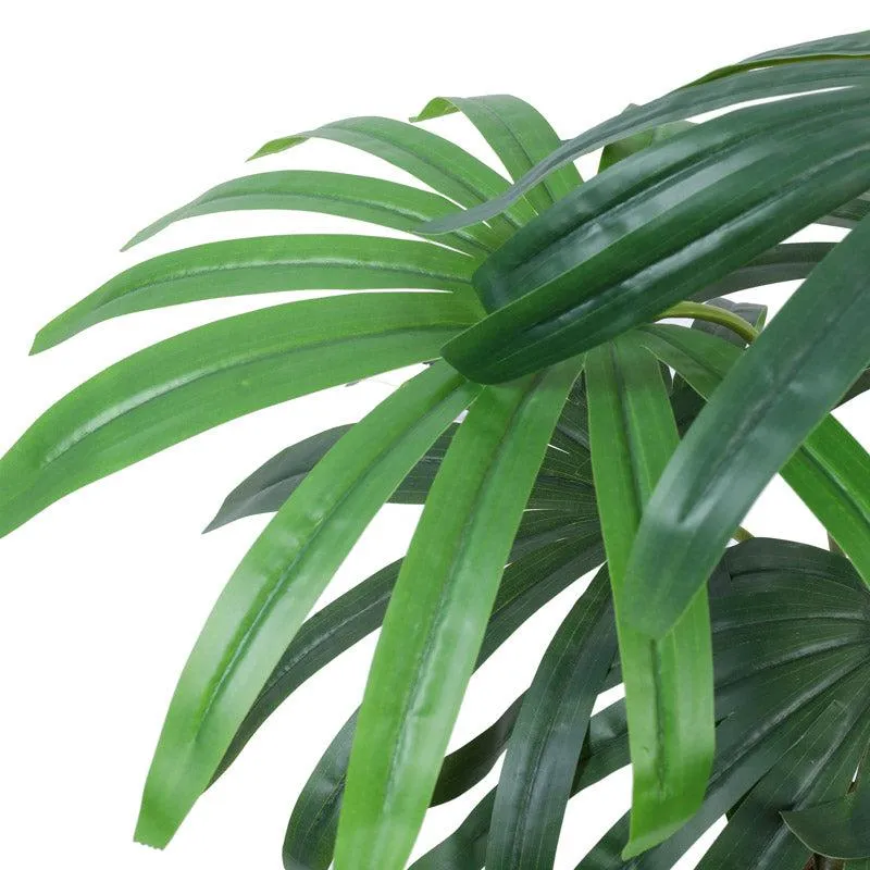 Faux Realistic Areca Tree With Black Plastic Pot - 3.9 Feet media 4