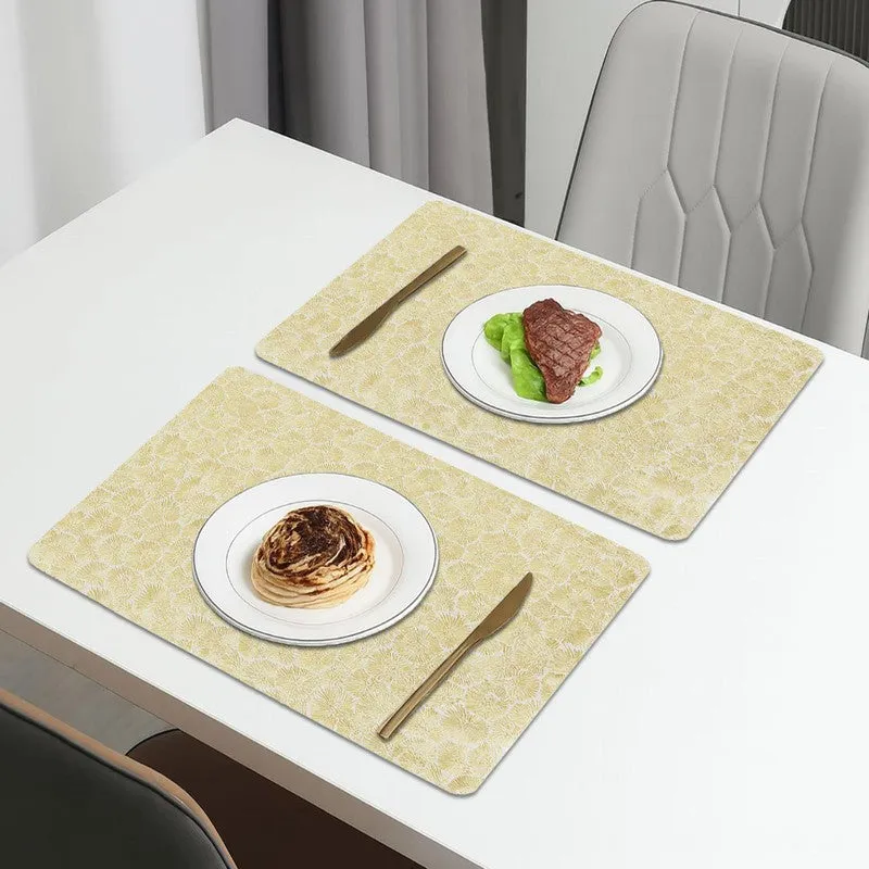 Arvane Golden Rectangle PVC Table Mats - Set Of Two media 1
