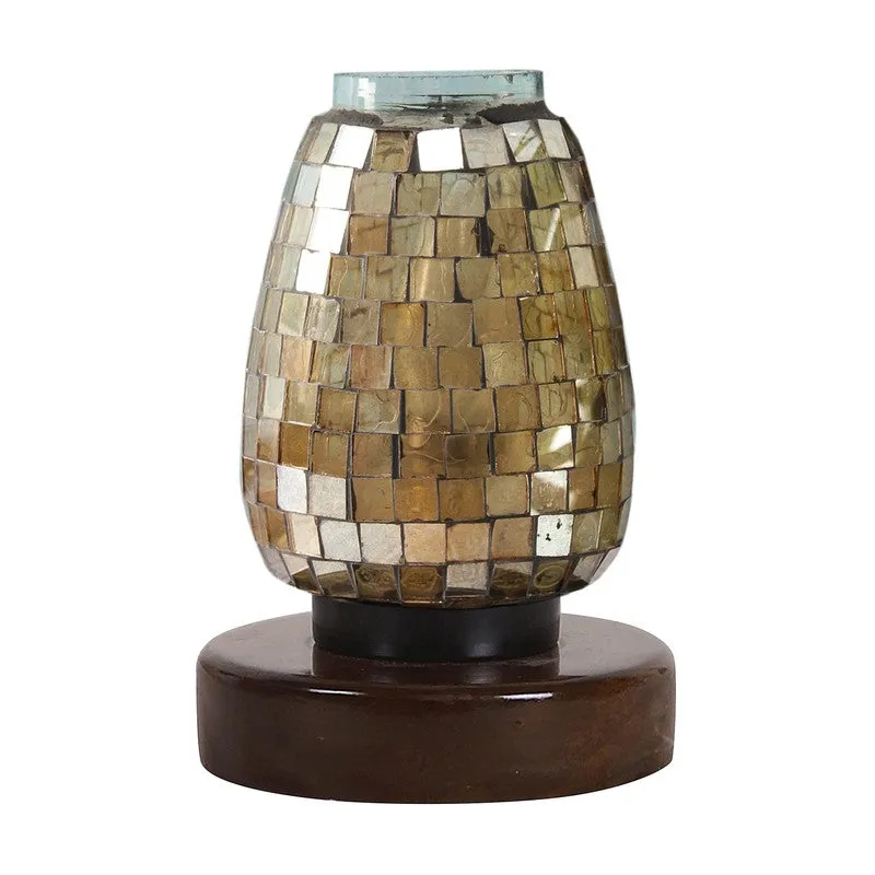 Lumyne Mosaic Glass Table Lamp With Wooden Base media 5
