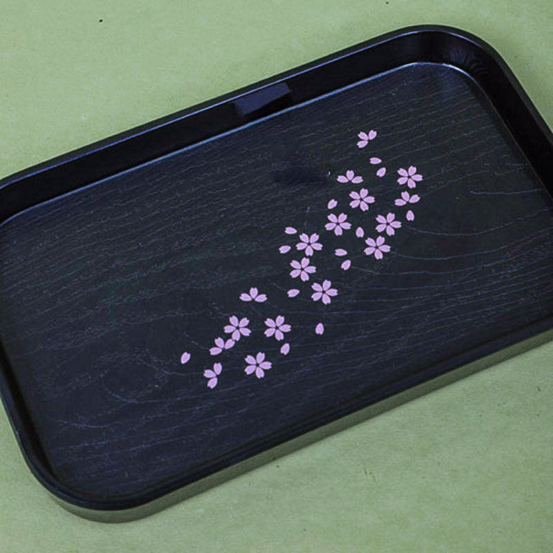 Eltira Floral Serving Tray - Black media 3