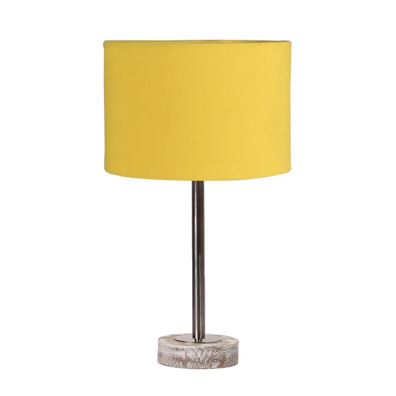 Cotin I Rodin Wooden Table Lamp - Yellow,Silver,White media 4