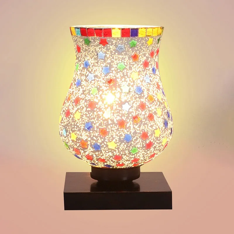 Auralis Mosaic Glass Table Lamp - Multicolor media 7