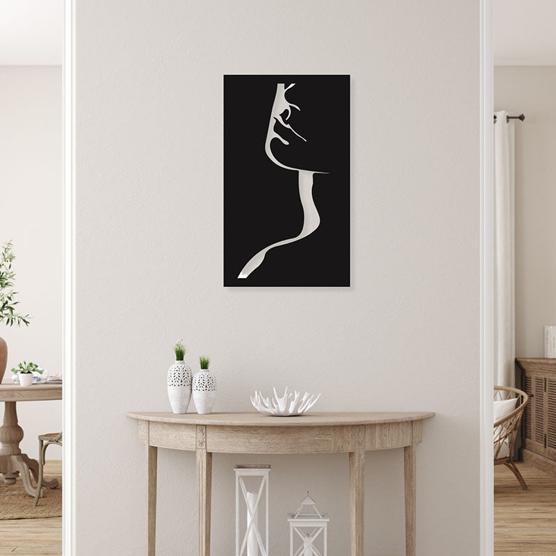 Lady Figure Black Iron Wall Accent
