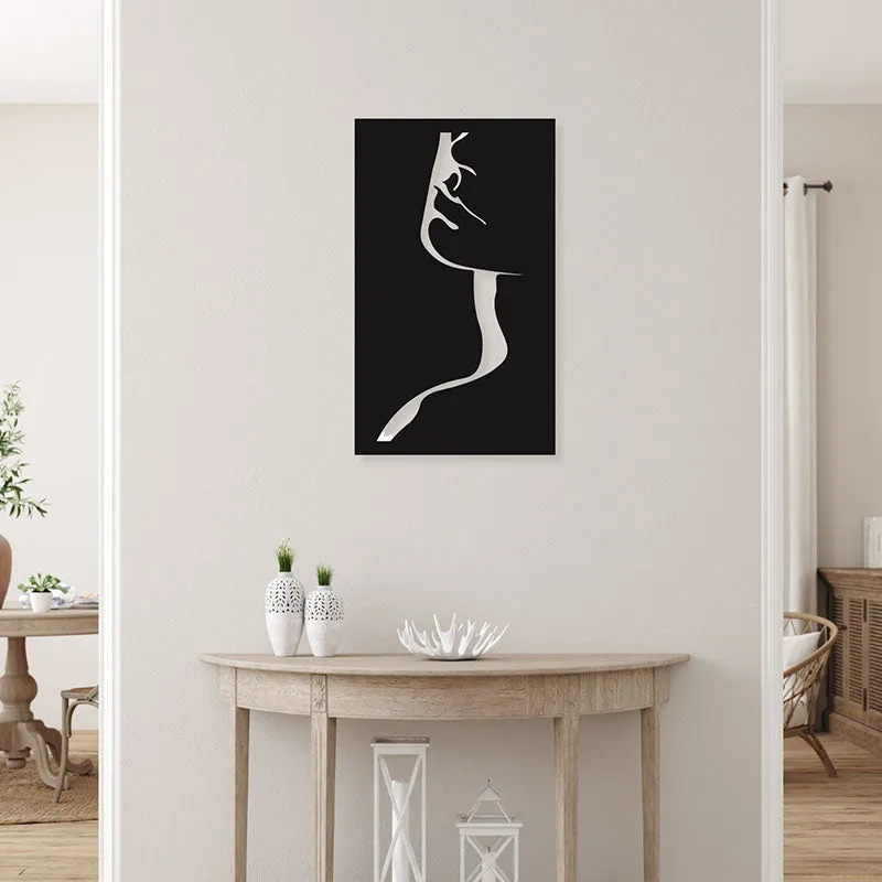 Lady Figure Black Iron Wall Accent media 1