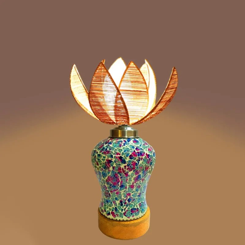 Floranisse Lotura Rattan Wooden Table Lamp - Multicolor media 5