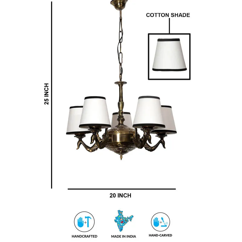 Glee Conical Golden Antique Ceiling Lamp media 6