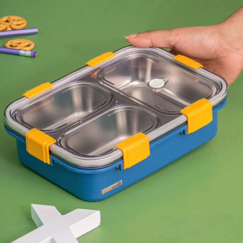 Vivi Kids Lunch Box with Compartments (Blue) - 750 ML media 4