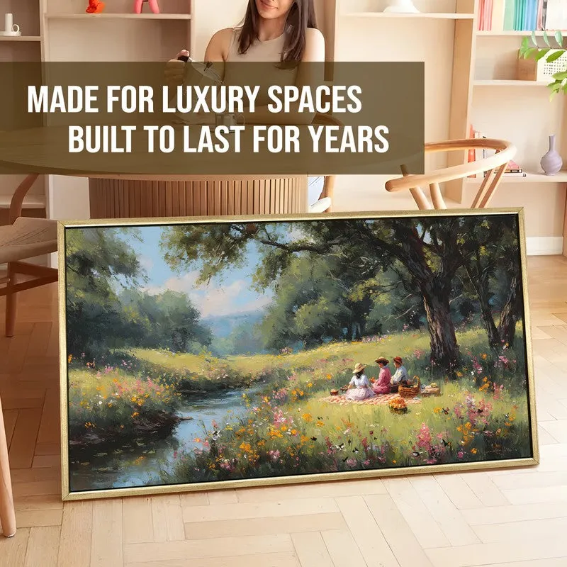 Meadowtime Canvas Wall Painting With Frame media 5