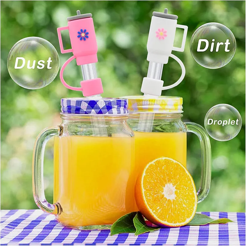 Mini Tumblers Straw Cover (White & Pink) - Set Of Three media 5