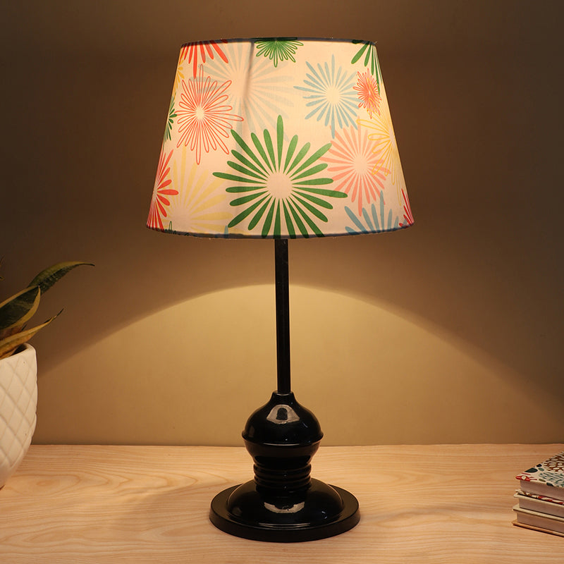 Hikari Griff Printed Metal Table Lamp - Multicolor