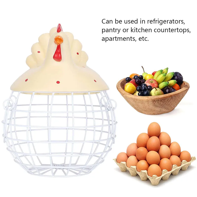Cluck Cluck Egg (Polyresin, Metal) Storage Basket media 7