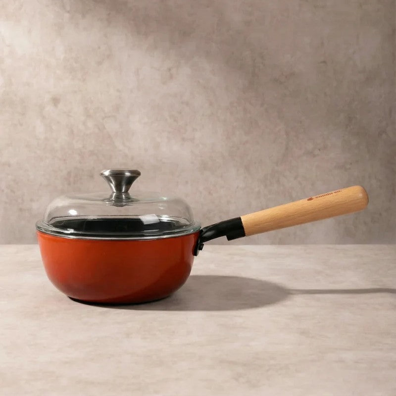 Cumin Co Enamel Cast Iron Sauce Pan (1500 mL) - Rust media 3