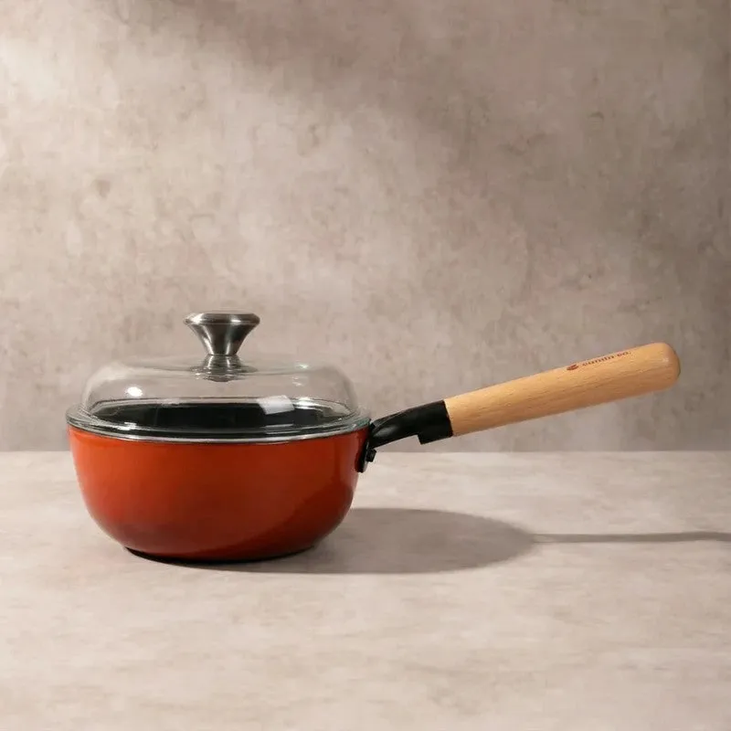 Cumin Co Enamel Cast Iron Sauce Pan (1500 mL) - Rust - 3