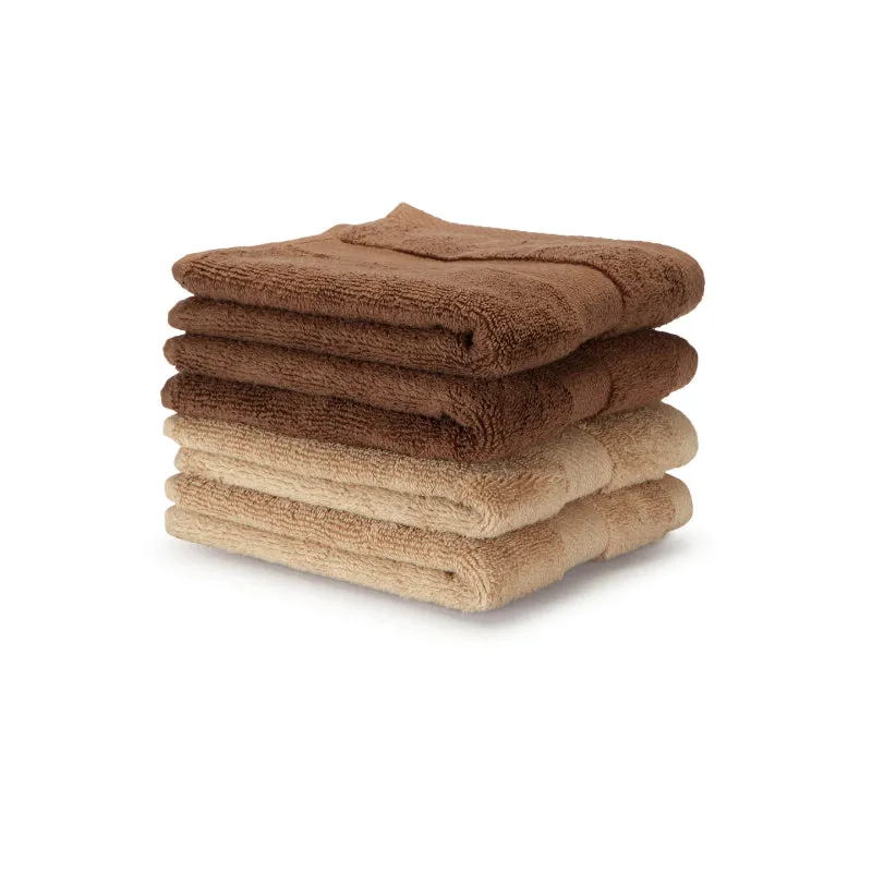 Miorah Hand Towel (Brown & Beige) - Set Of Four media 4