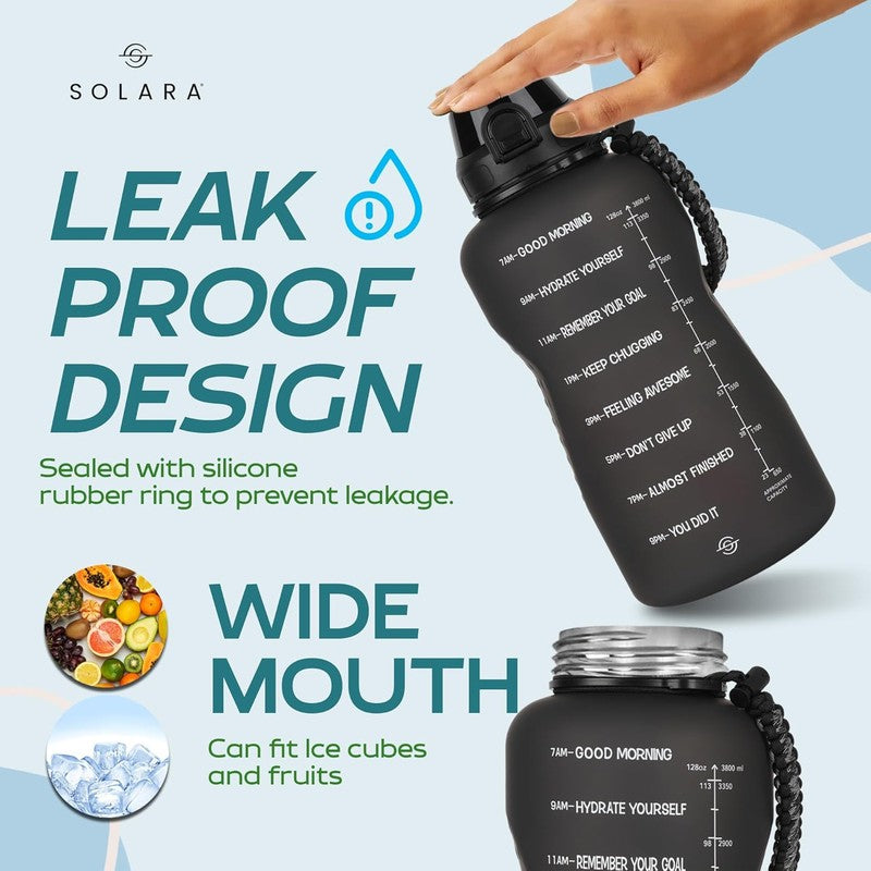 Solara Siply Plastic Water Bottle (3800 mL) - Black media 6