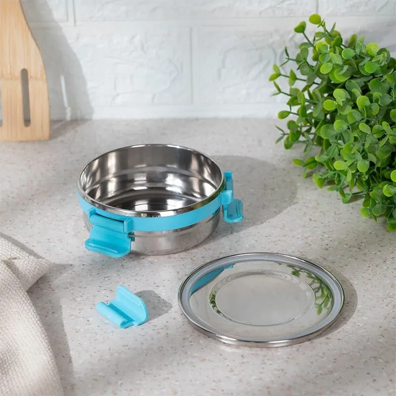Ivago Steel Airtight Lunch Box (Light Blue) - 275 mL media 3