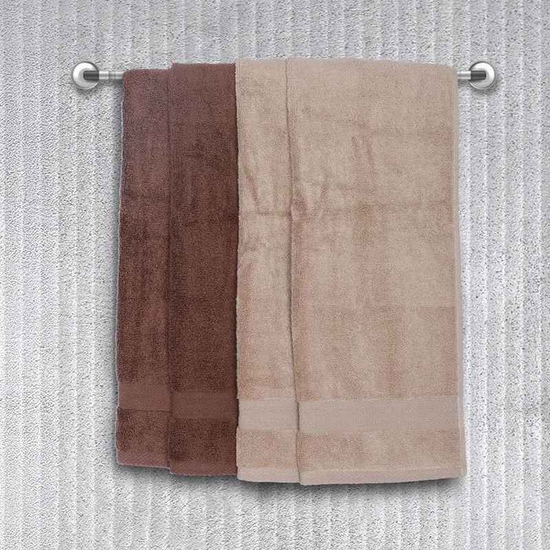 Nuage Cotton Hand & Face Towel (Brown & Beige) - Set Of Four media 1