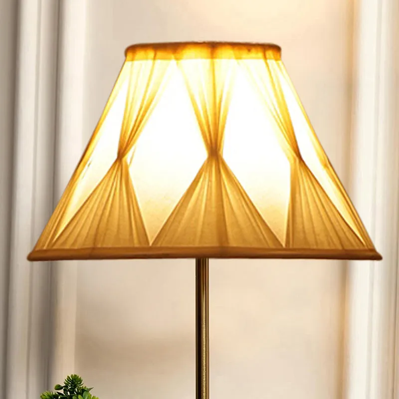 Manor Light Cotton & Metal Table Lamp - Ivory,Gold media 3