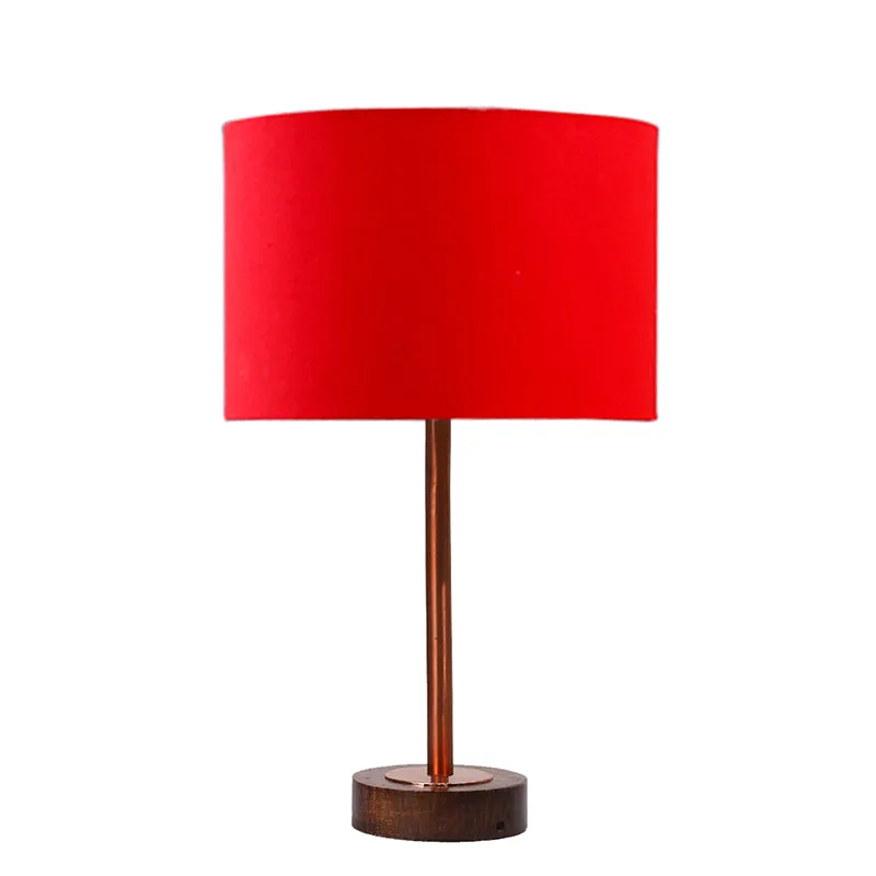 Cotin I Rodin Wooden Table Lamp - Red,Copper,Brown media 4