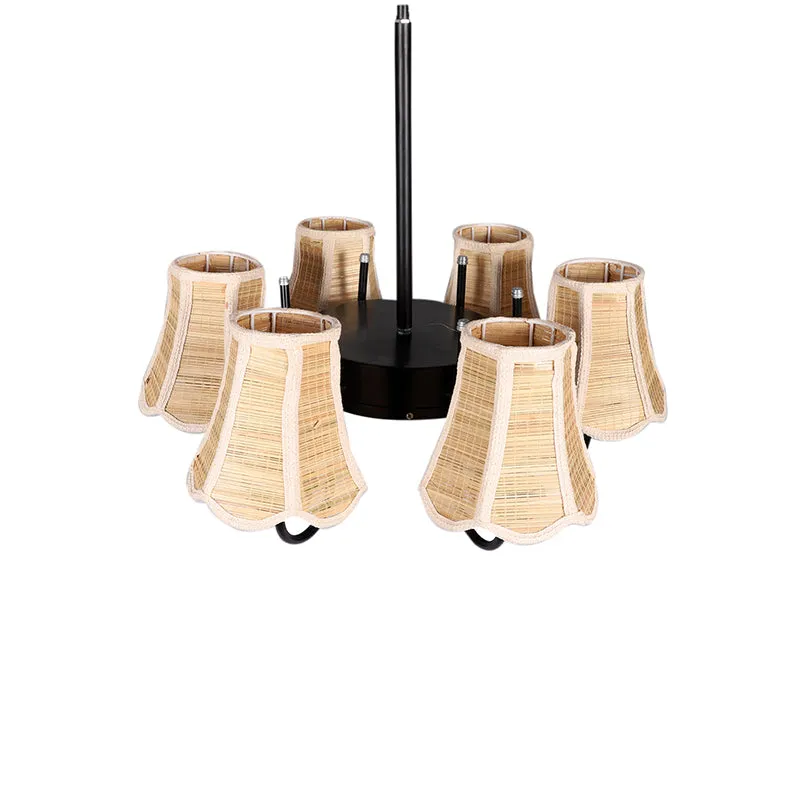 Bella Bamboo Conical Viya Ceiling Lamp - Beige media 3