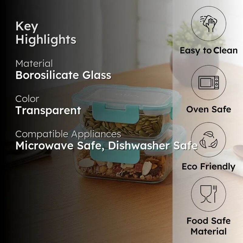 Packly Leak Proof Glass Lunch Box - Set Of Two media 2