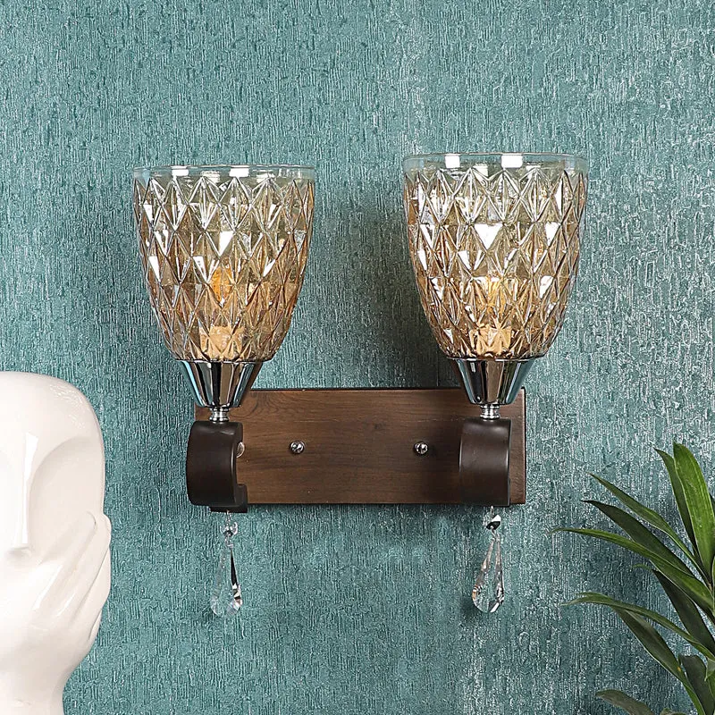 Maura Duo Wooden Wall Lamp media 3