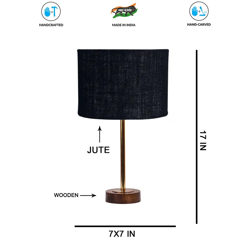 Sienna I Rodin Wooden Table Lamp - Black,Gold,Brown media 7