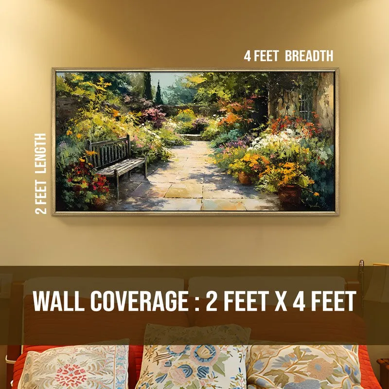 Blossom Path Canvas Wall Painting With Frame media 8