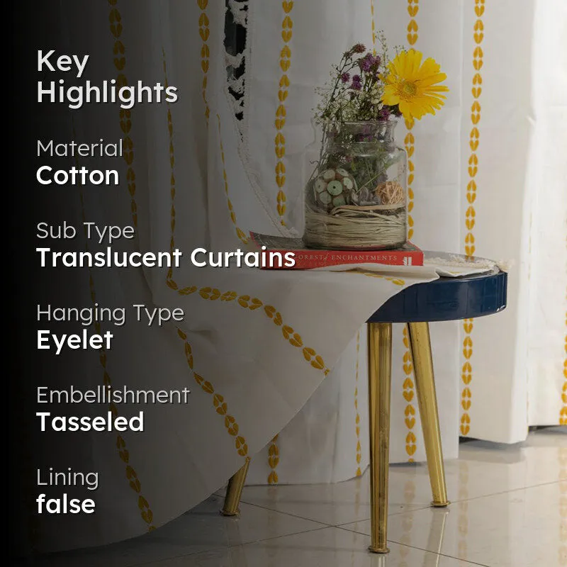 Urban Space Vintage Braids Curtain - Yellow media 2