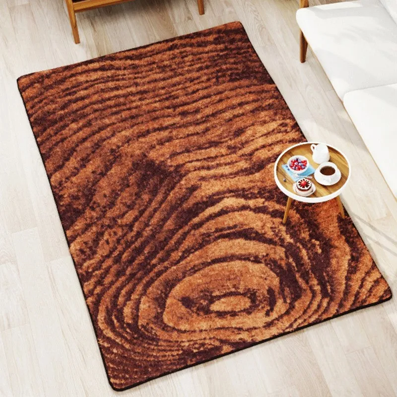 Arvian Abstract Micro Fiber Area Rug - Brown,Beige media 3