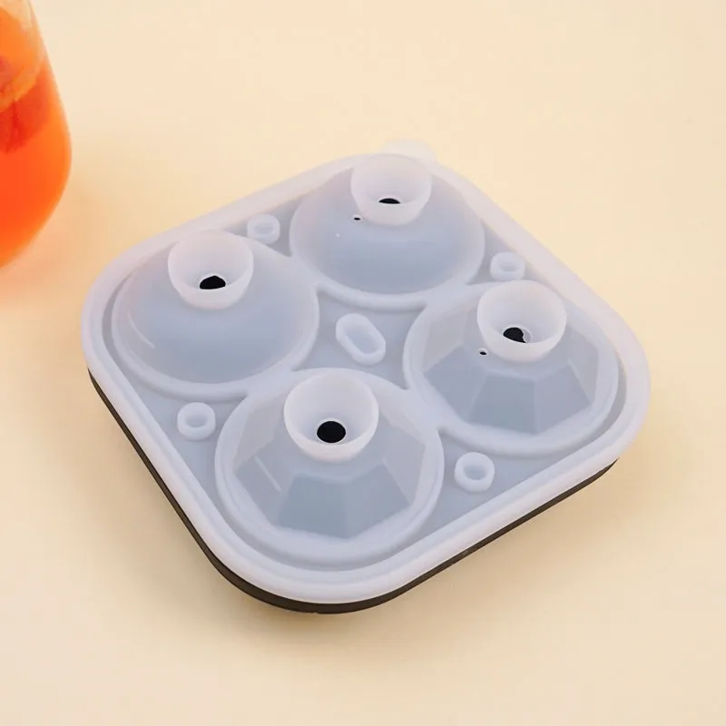 Rose Trio Silicone 4-Cube Ice Mould - Black media 5
