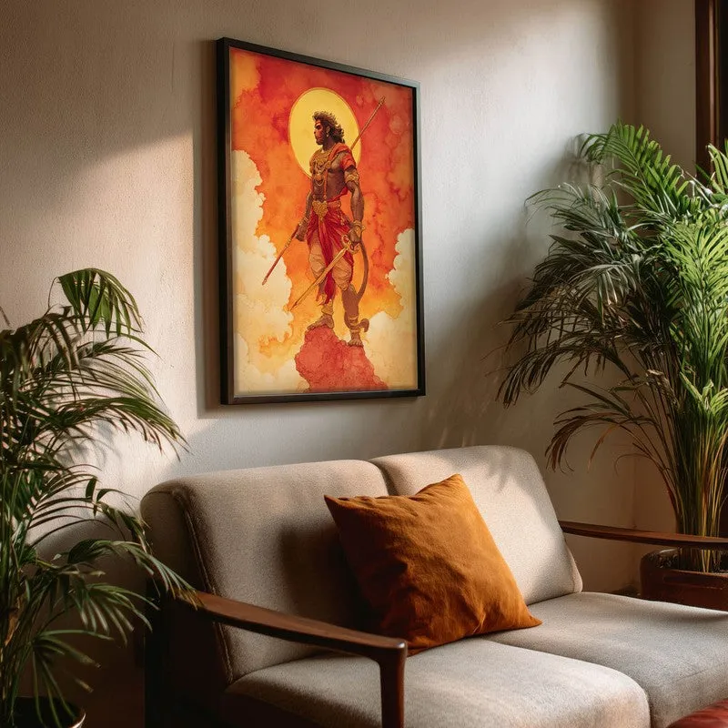 Divine Strength Sri Hanuman II Archival Paper Wall Art media 3