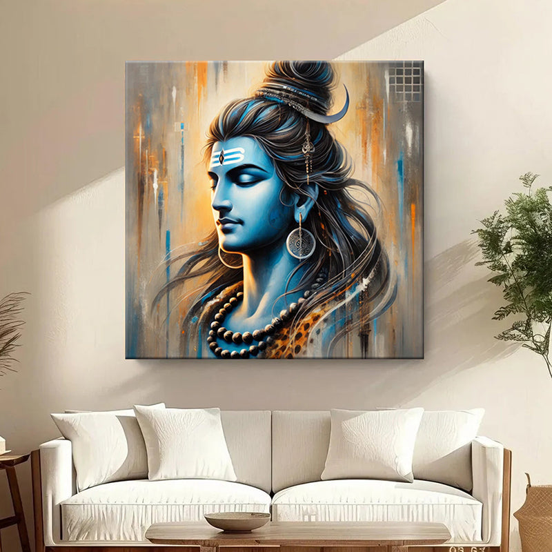 RudraShiva Poly Canvas Wall Painting