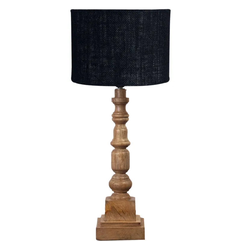 Sienna I Arbor Wooden Table Lamp - Black,Brown media 6