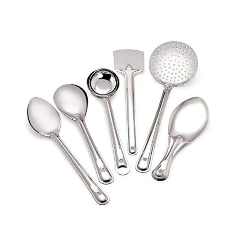 Elegant Silver Steel Kitchen Tools - Set Of Six media 5