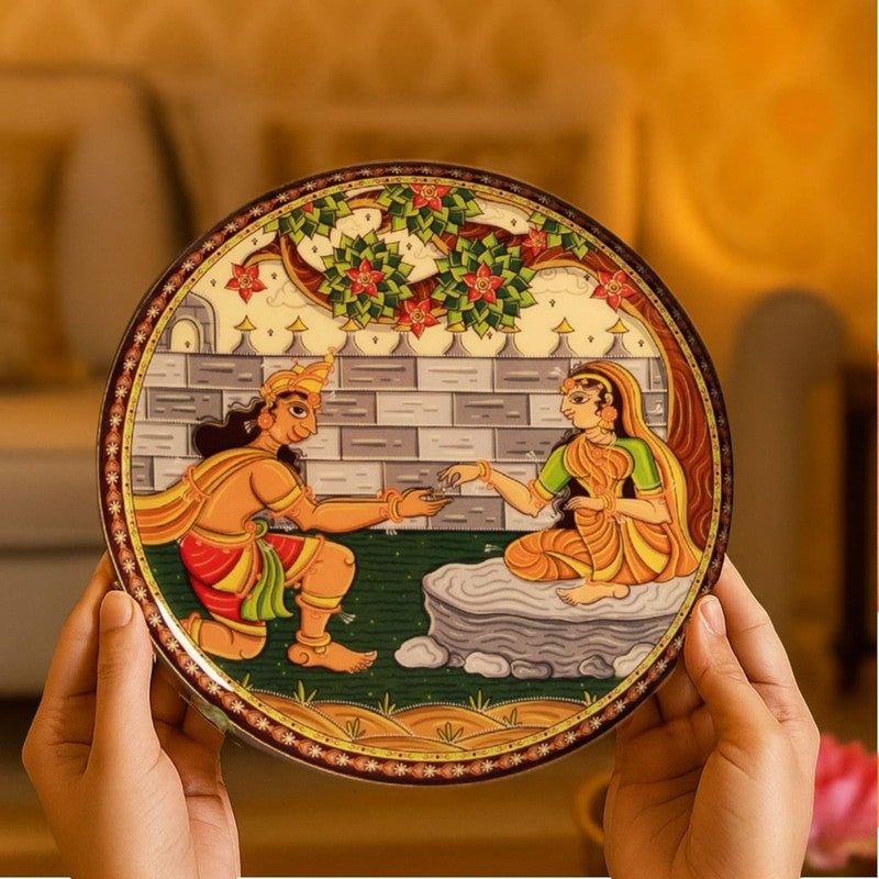 Pattachitra Ramayana Wall Plate - Set Of Three media 5