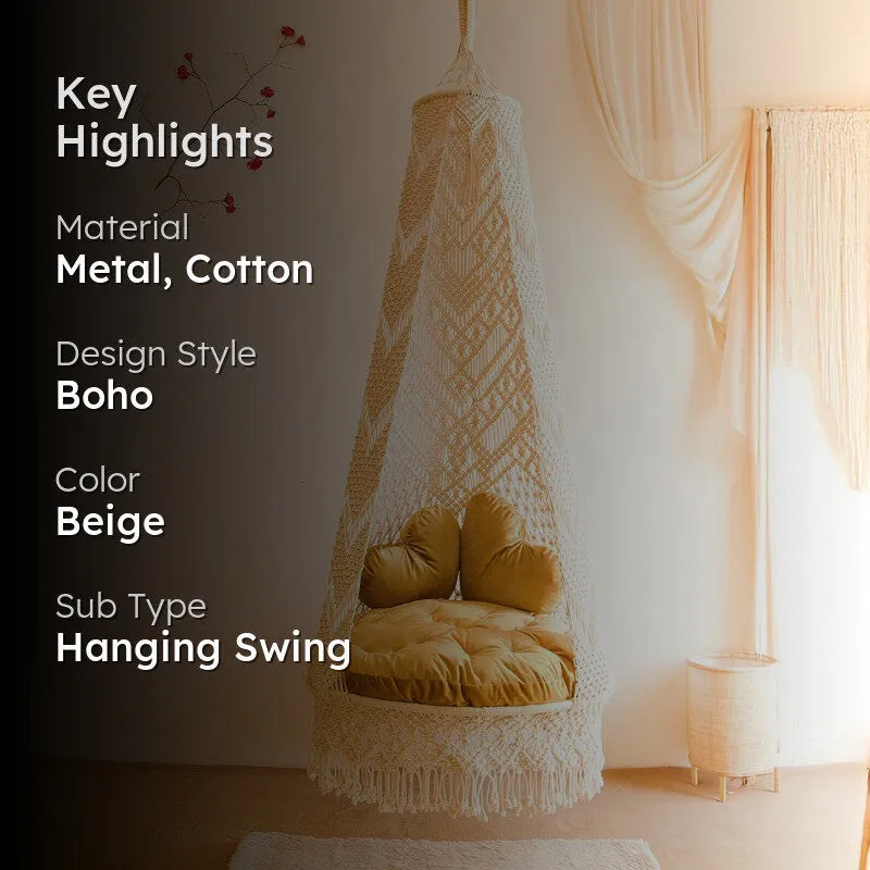 DreamWeave Macrame Swing Chair media 2