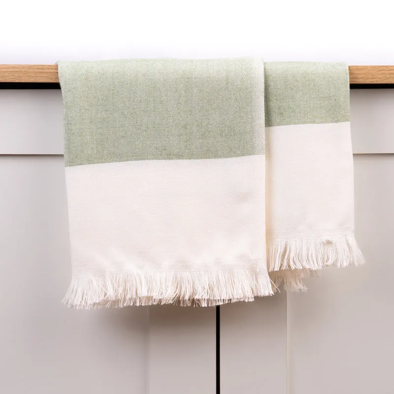 Prittle Pat Bamboo Cotton Bath Towel - Sea Green media 1