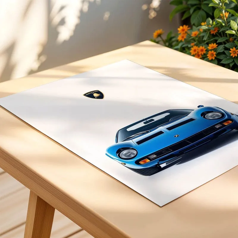 Lamborghini Blue Thunder Wall Poster media 5