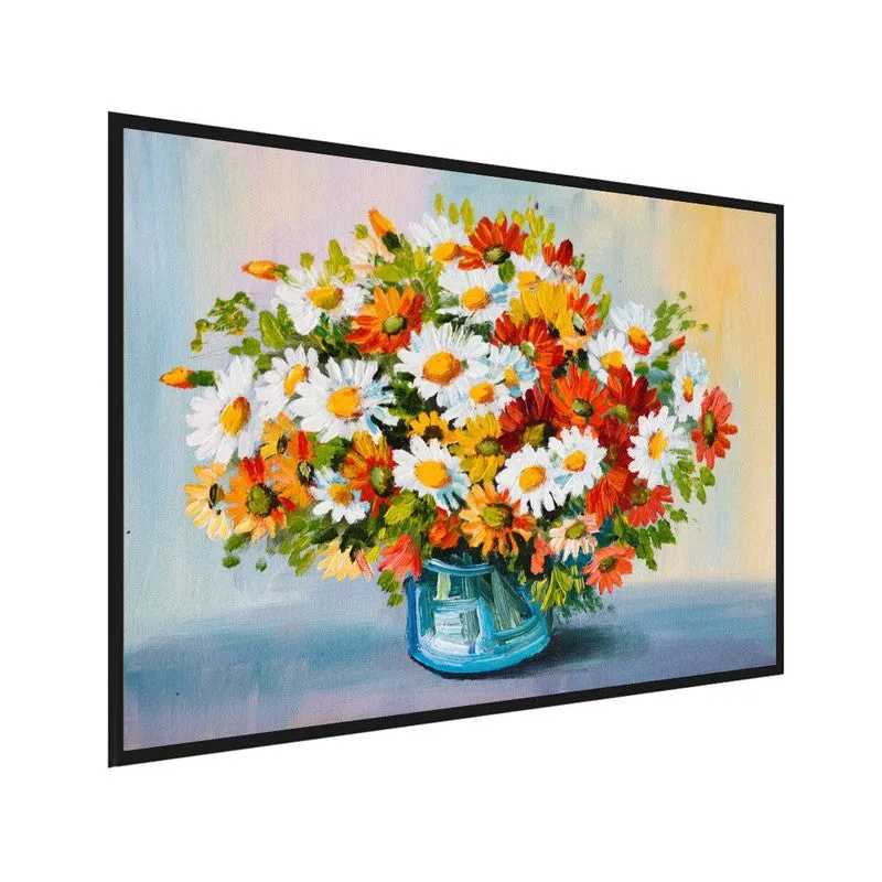 Mughal Garden And Temple Canvas Wall Painting - Black Frame media 6