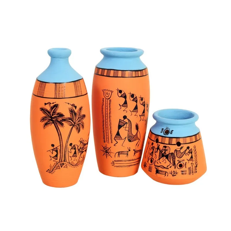 Florona Orange Vase - Set Of Three media 5